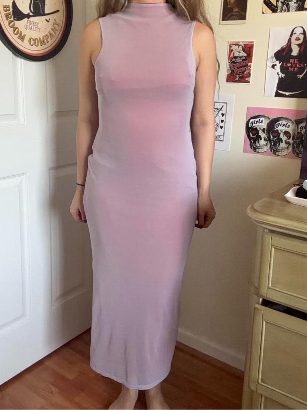 Sleeveless Lavender Bodycon Maxi Dress - No Comment